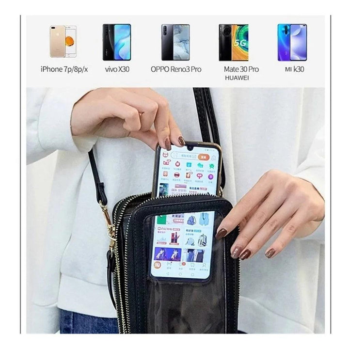 Bolsa Feminina Tiracolo com Visor para Celular