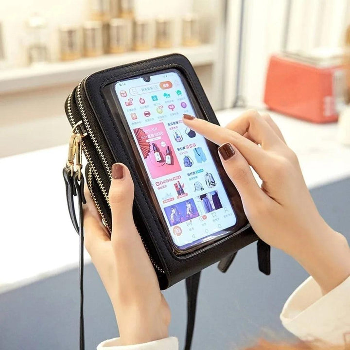 Bolsa Feminina Tiracolo com Visor para Celular