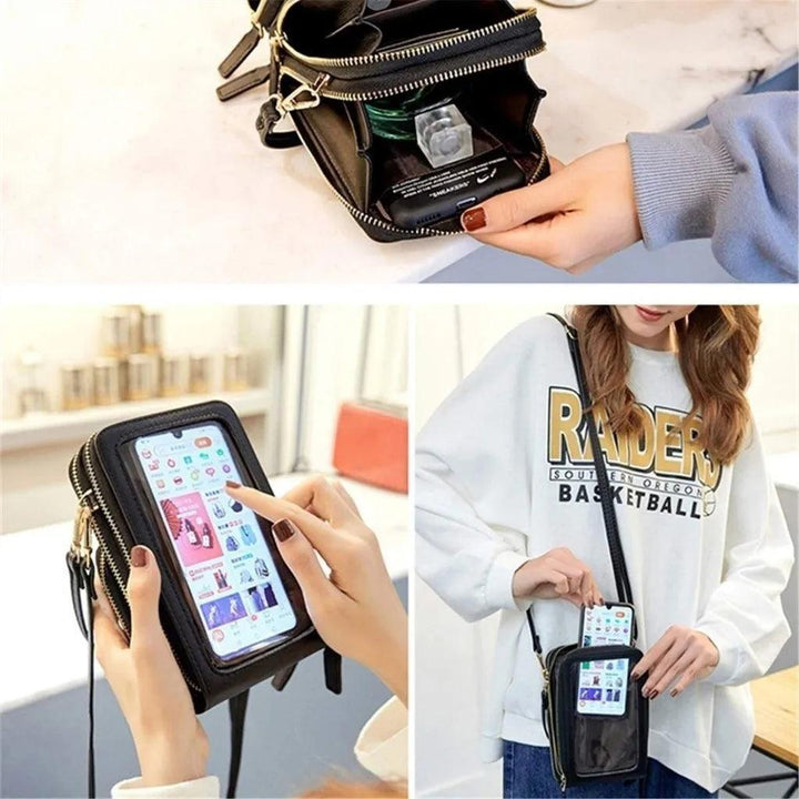 Bolsa Feminina Tiracolo com Visor para Celular