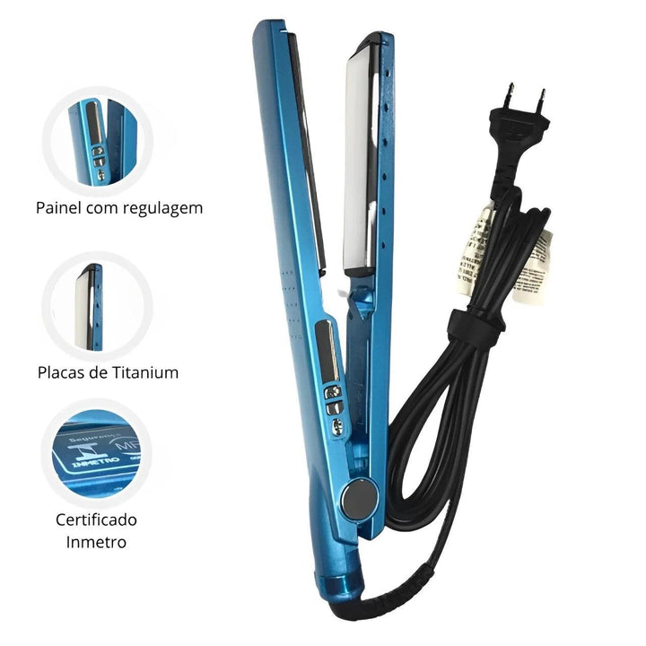 Prancha Chapinha de Cabelo Nano Titanium Bivolt – Alisamento Profissional e Seguro