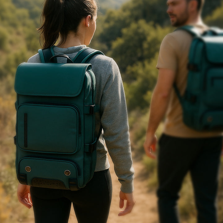 Mochila de Viagem Impermeável com USB - ProTravel Verde