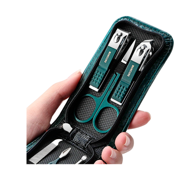 Kit de manicure com 6 peças em estojo para viagens
