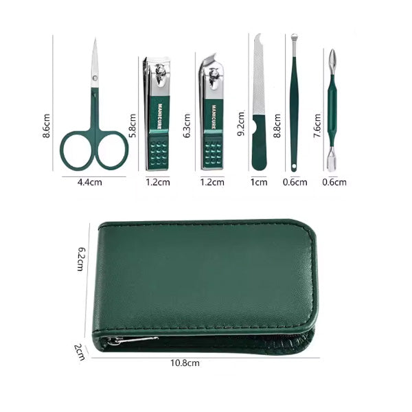 Kit de manicure com 6 peças em estojo para viagens