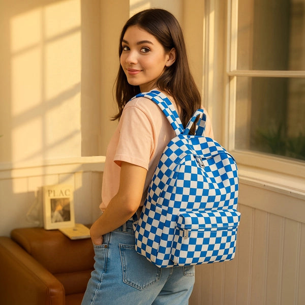 Mochila escolar Xadrez