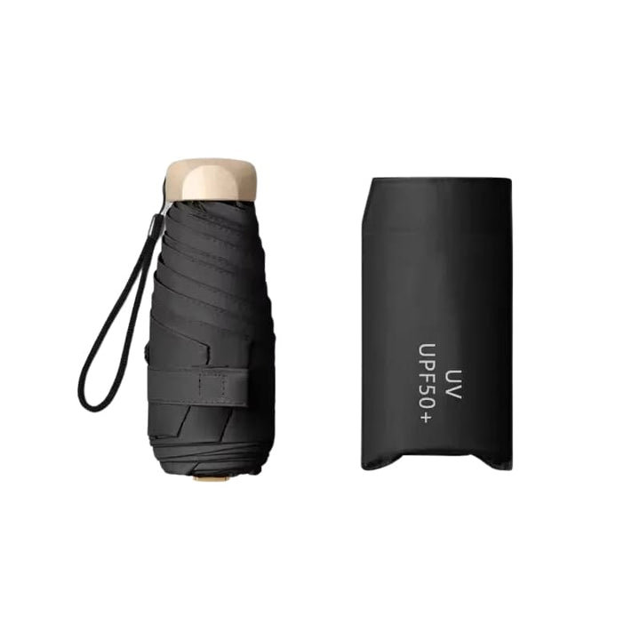 Mini Guarda-Chuva Dobrável com Proteção UV - SunGuard Preto
