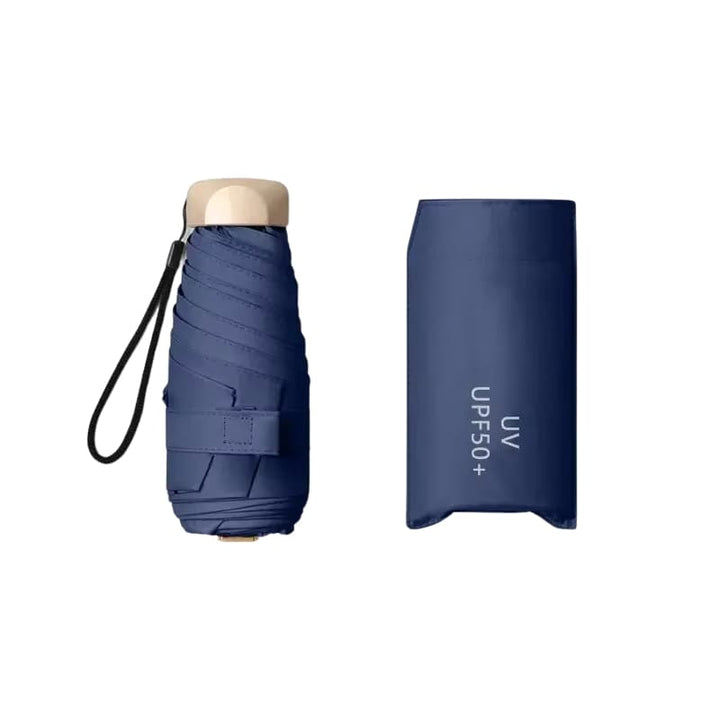 Mini Guarda-Chuva Dobrável com Proteção UV - SunGuard Azul