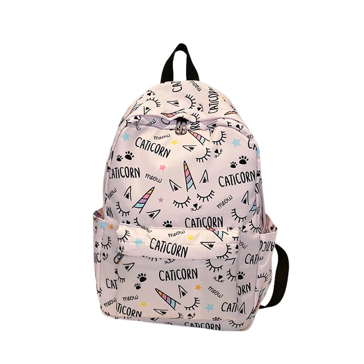 Mochila Escolar Infantil Desenho Animado Multi-bolsos