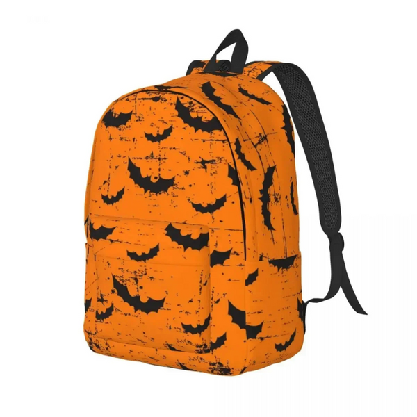 Mochila Escolar Unissex Halloween Estilo Morcego