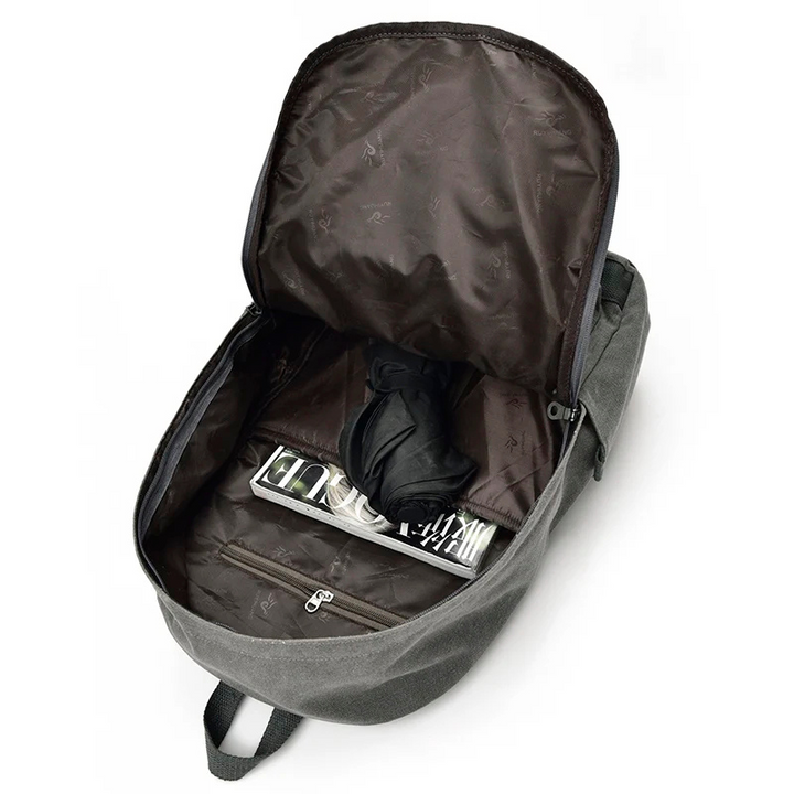 Mochila de Lona Cinza