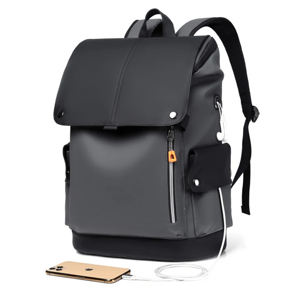 Mochila Masculina de Couro Grande para Notebook