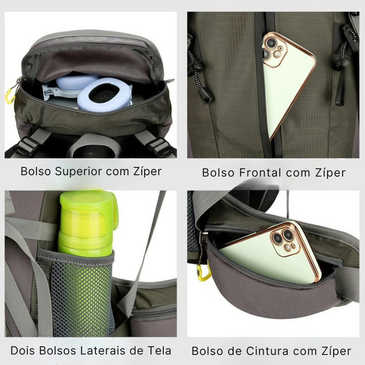 Mochila 50L para Acampamento e Caminhada