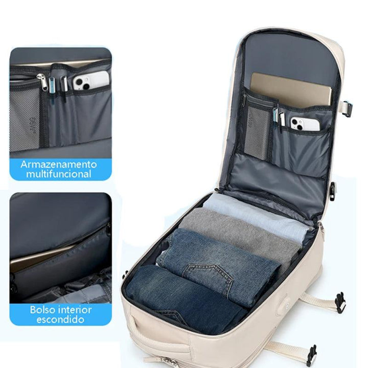 Mochila de Viagem Branca