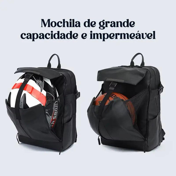 Mochila de Viagem Impermeável com grande capacidade, faixas reflexivas e design ergonômico, ideal para viagens e uso diário.