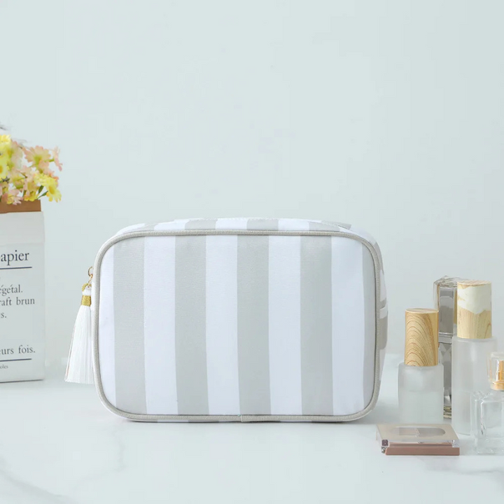 Necessaire Feminina Grande Cinza Claro