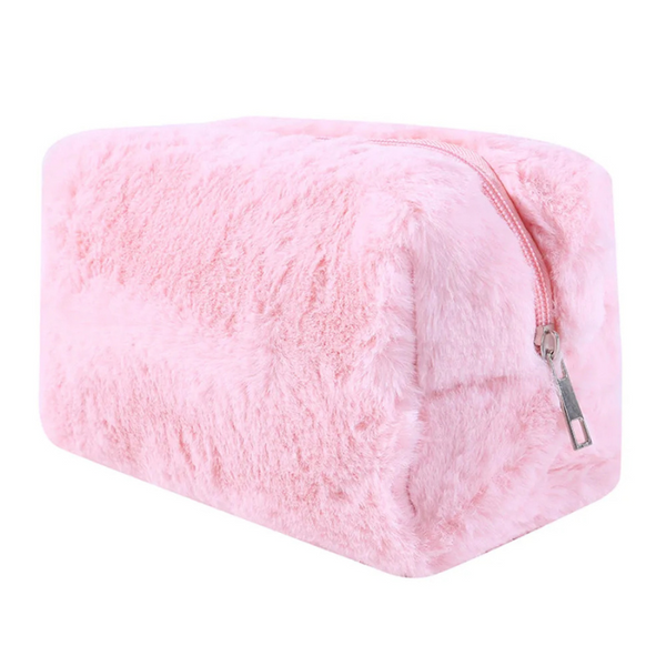 Necessaire Feminina Pelúcia de Maquiagem