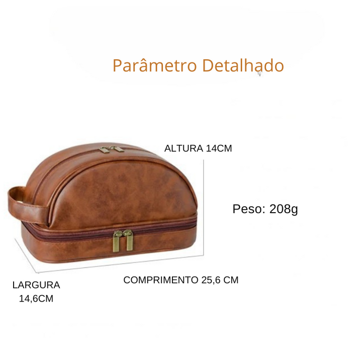 Necessaire Masculina Couro 