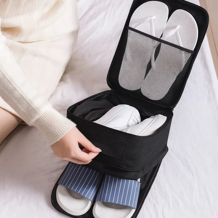 Porta Sapatos 3 em 1 – Organização Prática para Viagem