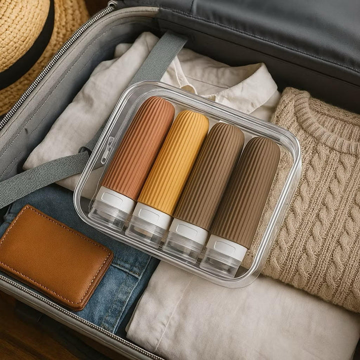 Kit Frascos de xampu viagem