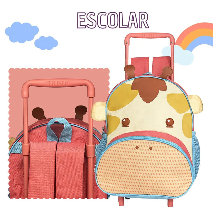 mochila escolar girafa