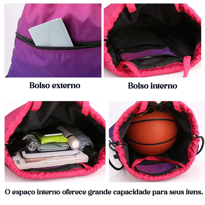 Mochila estilo Sacochila  Impermeável Unissex para Viagem 