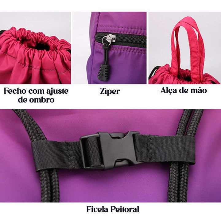 Mochila estilo Sacochila  Impermeável Unissex para Viagem 