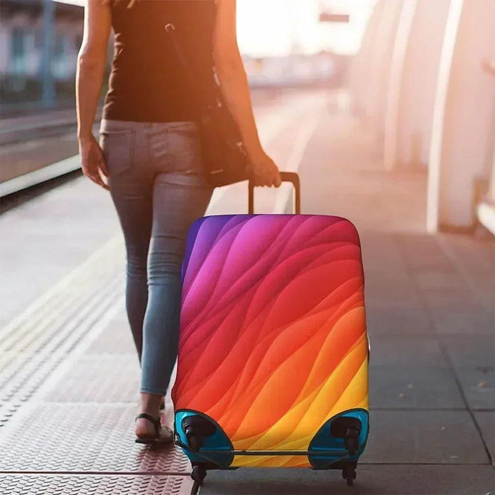 Capa de Bagagem Protetora, ideal para proteger sua mala contra riscos e arranhões. Disponível em 4 tamanhos, fácil de instalar e com design exclusivo para identificação rápida. Perfeita para suas viagens, garantindo segurança e estilo