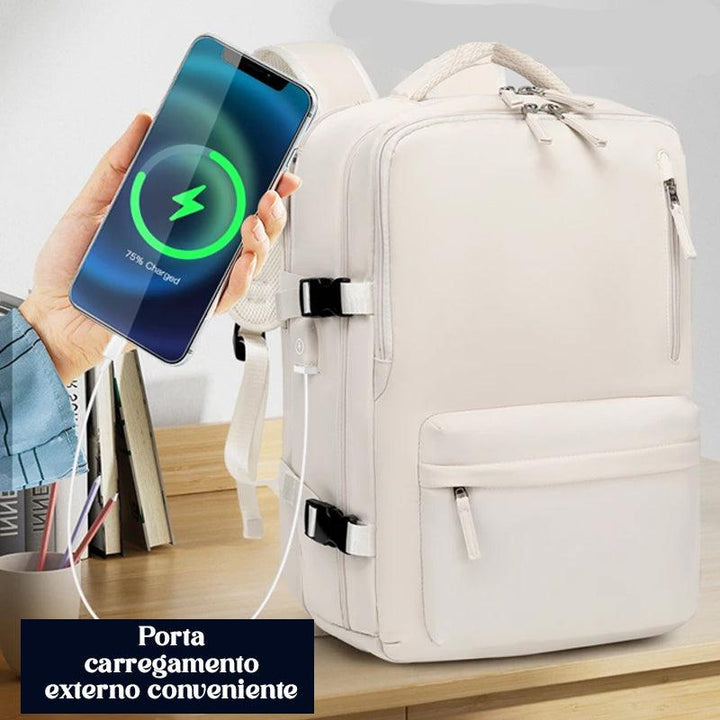 Mochila de Viagem Branca