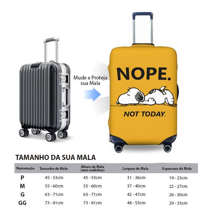 Capa de Bagagem Personalizada Snoopy tamanhos e formatos