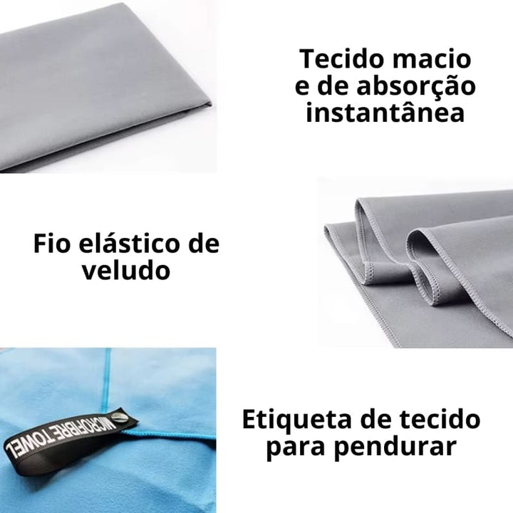Toalha de Microfibra com Secagem Rápida Detalhes